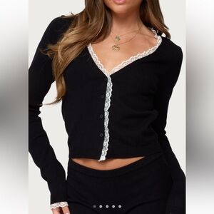 NWT Edikted Sansa Lacey Knit Cardigan